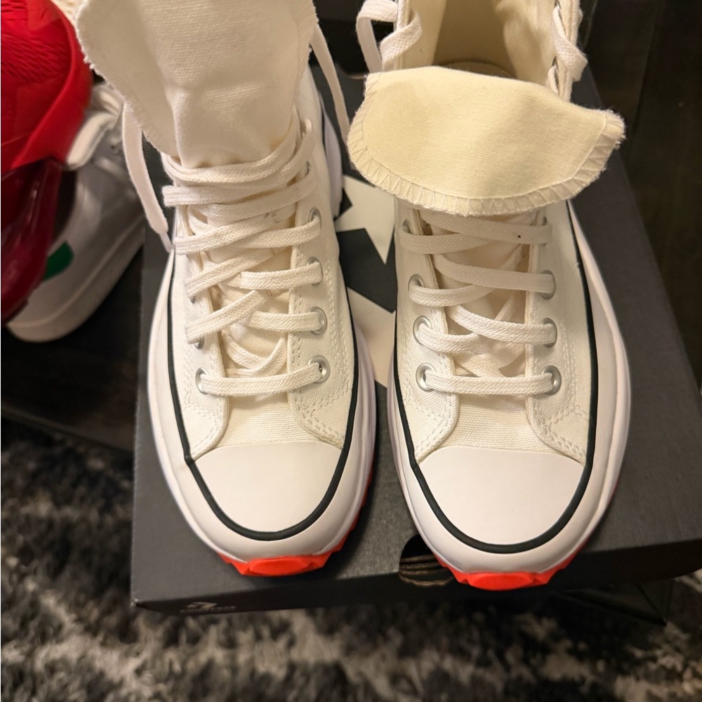 Converse Cream High-Top Sneakers